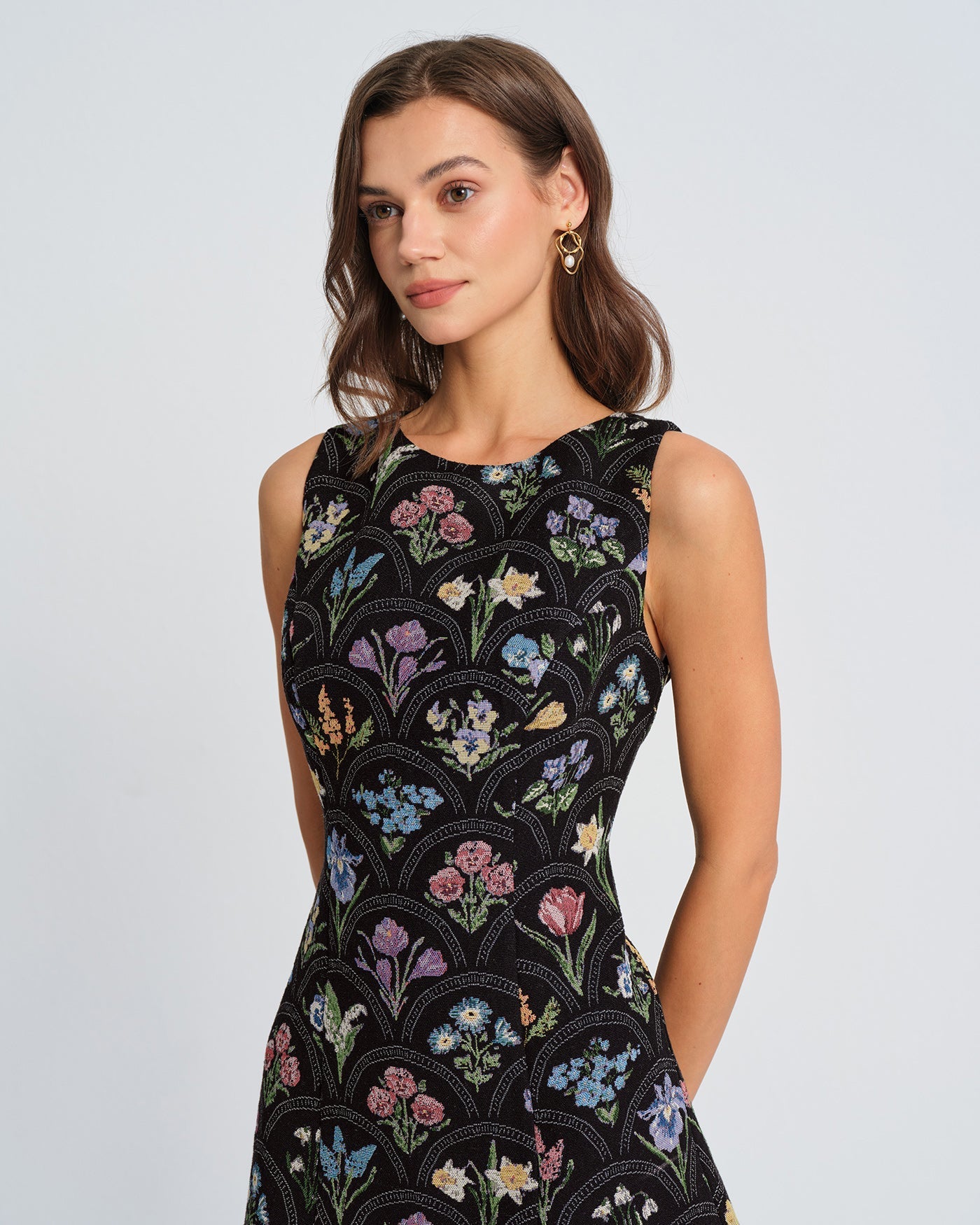 Lucy Black Floral Mini Dress