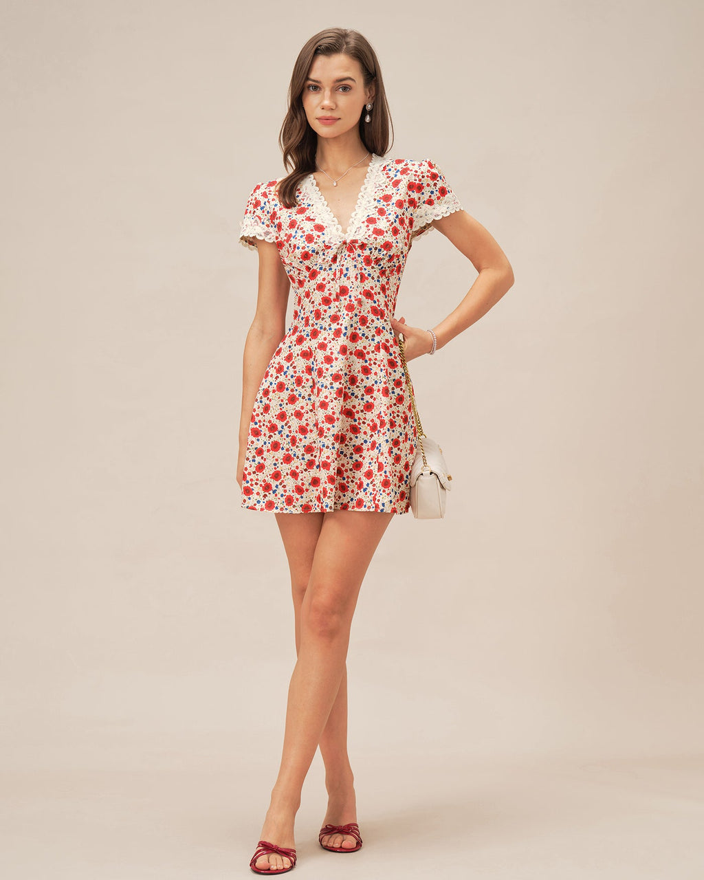 Summer Days Floral Lace Mini Dress
