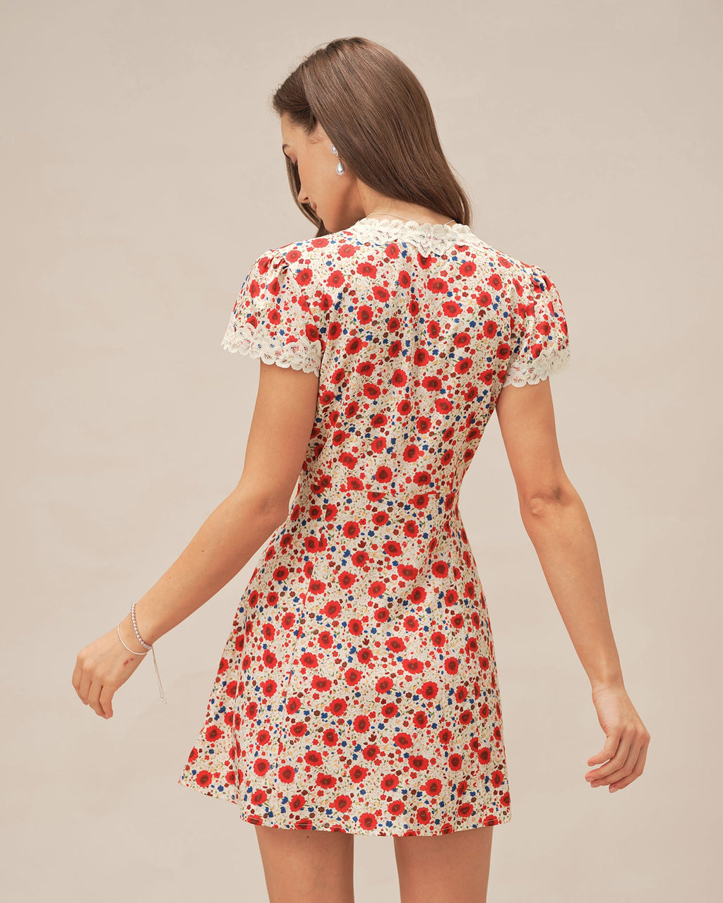Summer Days Floral Lace Mini Dress