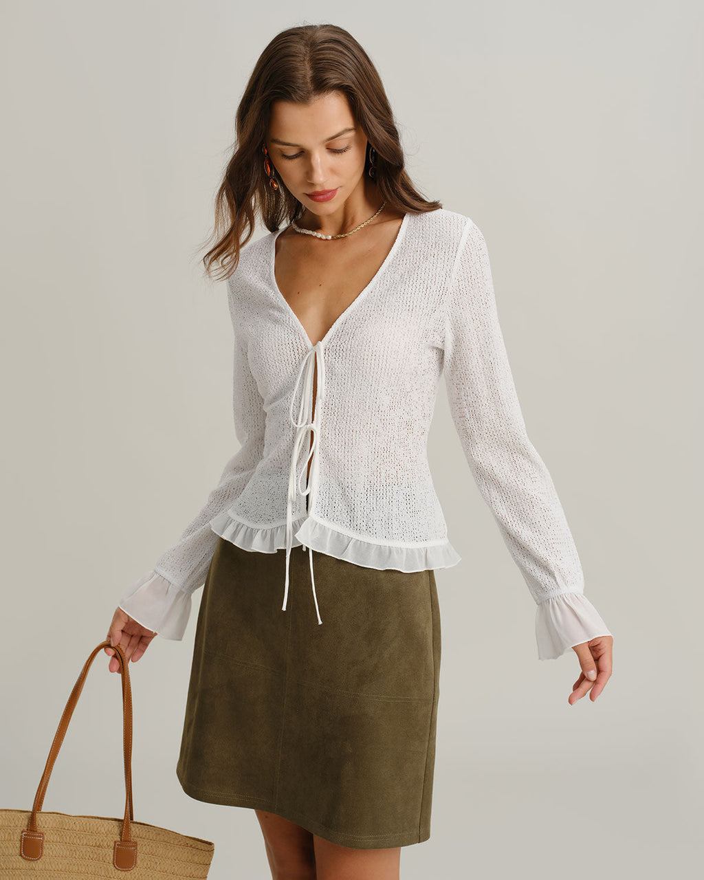 Plush Light Suede Mini Skirt