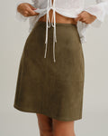 Plush Light Suede Mini Skirt